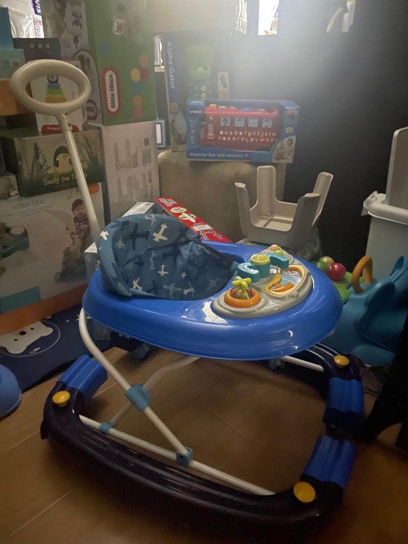 Picolo 2 in 1 Baby Walker (Category: Infant Playtime) located in Cebu City. Submitted by jasminellen (Listing ID 1181694103, Image 1). Description: RFS: No longer needed. Hardly used, probably used less than 30 times. — A 2-in-1 walker and rocker for baby’s entertainment! Includes base frame, front leg, rear legs, play tray, top tray, seat pad and mat Made of plastic With interactive toys on tray Easily transforms from walker to rocker Measures 2