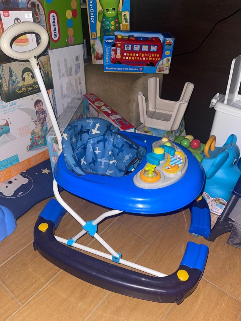 Picolo 2 in 1 Baby Walker (Category: Infant Playtime) located in Cebu City. Submitted by jasminellen (Listing ID 1181694103, Image 2). Description: RFS: No longer needed. Hardly used, probably used less than 30 times. — A 2-in-1 walker and rocker for baby’s entertainment! Includes base frame, front leg, rear legs, play tray, top tray, seat pad and mat Made of plastic With interactive toys on tray Easily transforms from walker to rocker Measures 2