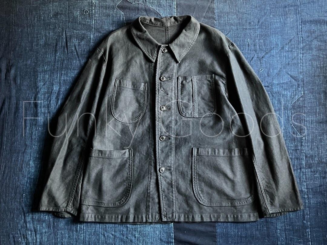 Porter Classic MOLESKIN FRENCH JACKET / BLACK, 男裝, 外套及戶外