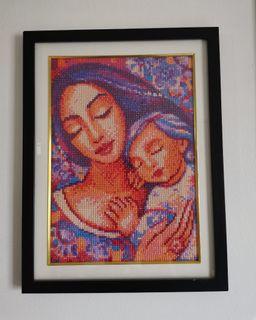 Preloved Mother and Child 5D Diamond Painting with Frame