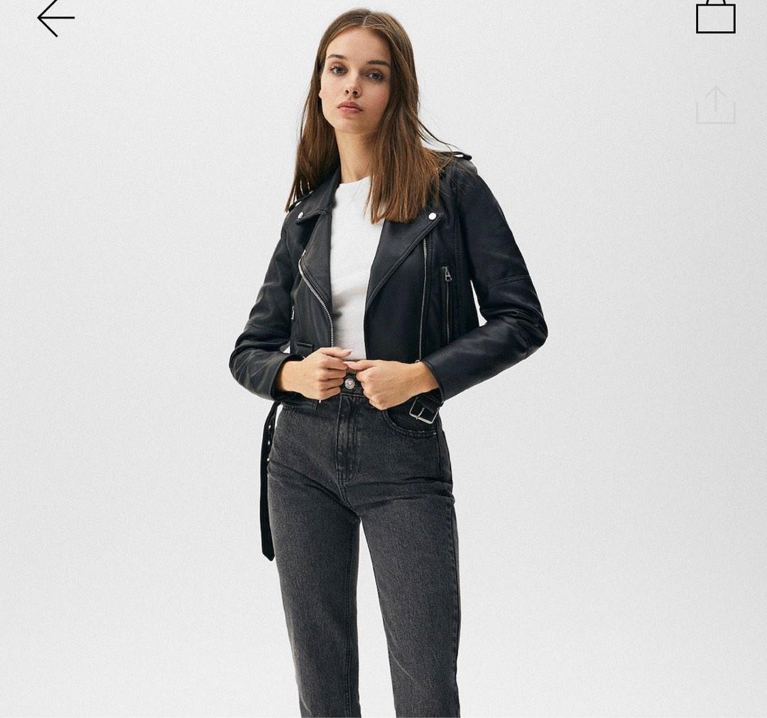 Pull Bear Faux Leather Biker Jacket