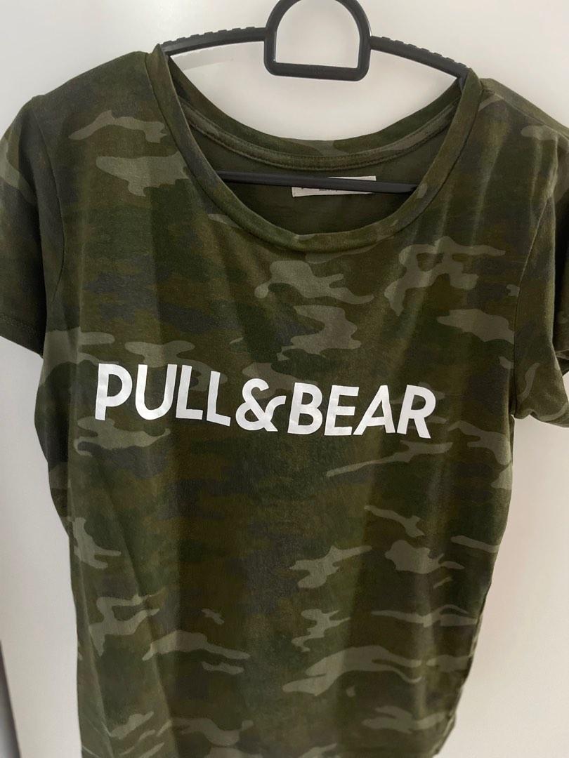 Pull Bear Camo Top Women s Fashion Tops Shirts on Carousell