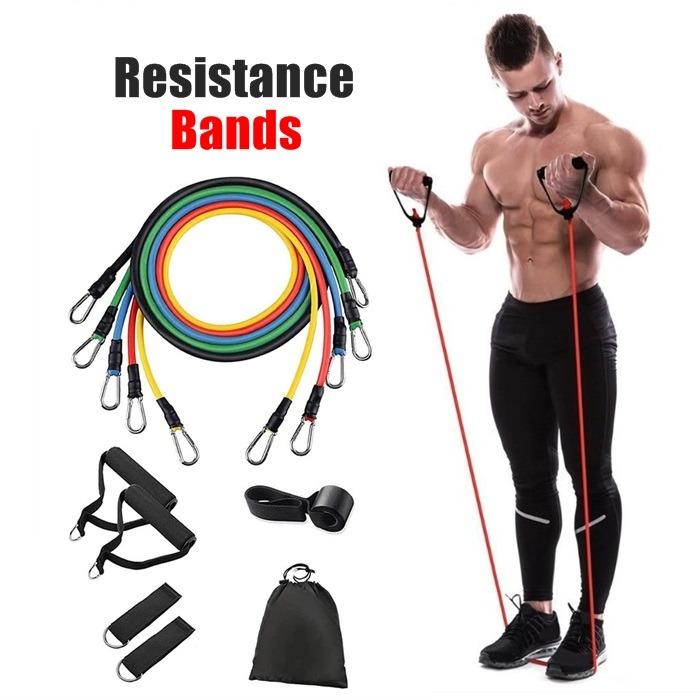 Decathlon Yoga Pilates Resistance Band (2pcs One Set -Medium & Light),  Sports Equipment, Exercise & Fitness, Cardio & Fitness Machines on Carousell