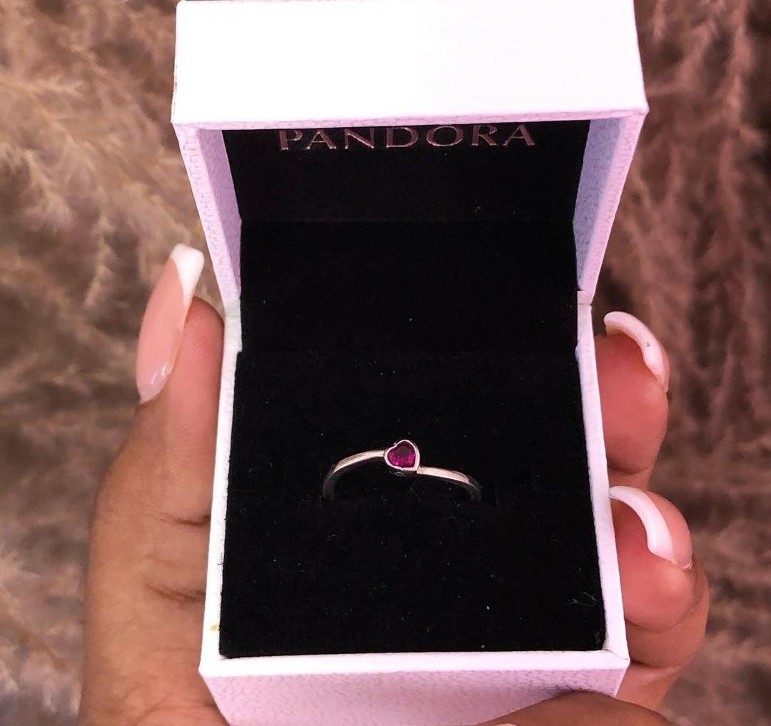 Pandora tilted outlet heart ring