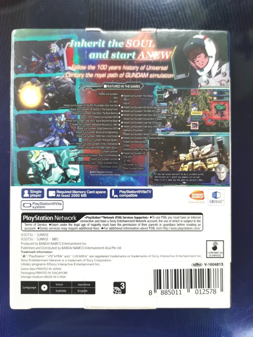 BANDAI NAMCO SD Gundam G Génération Genesis PS Vita Jeu Nouveau EUR 110,34 - FR