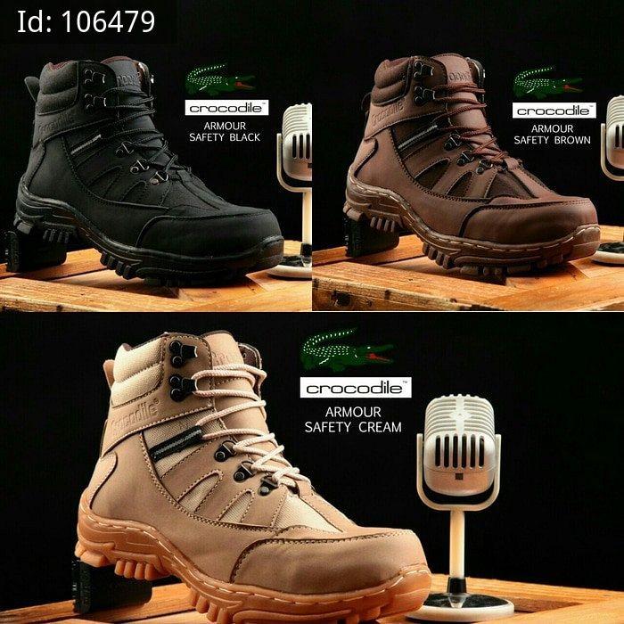 Sepatu Boots Crocodile ARMOR sepatu Safety Boot Ujung Besi Kerja