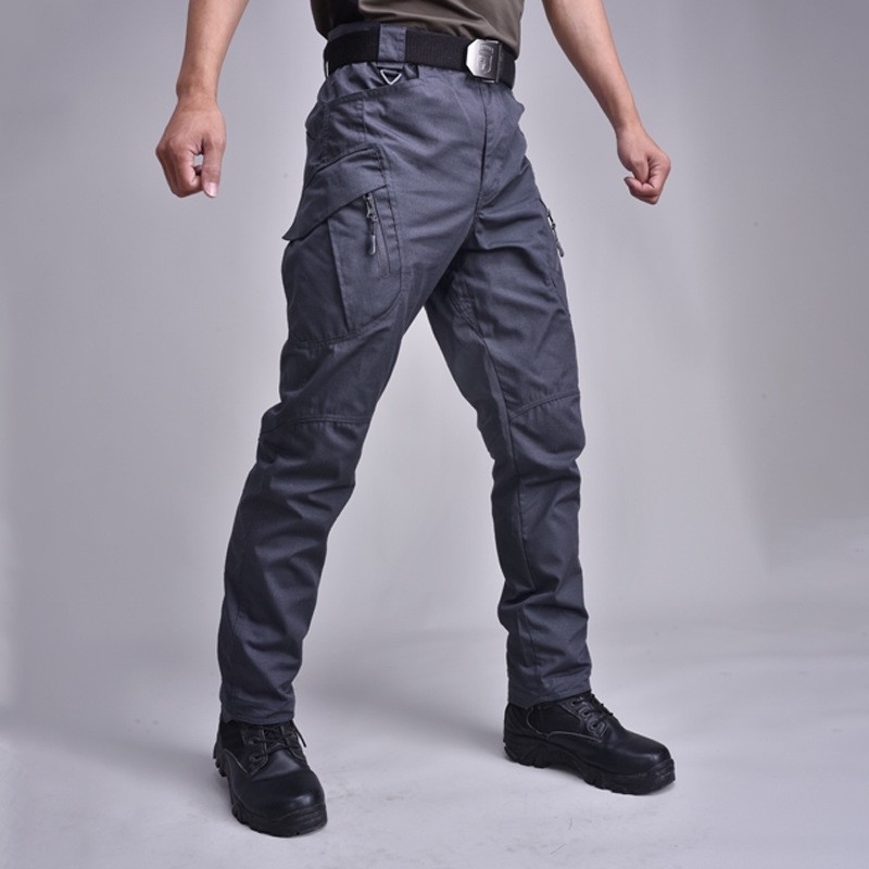Slim fit tactical cargo pants, Men's Fashion, Bottoms, Trousers on ...