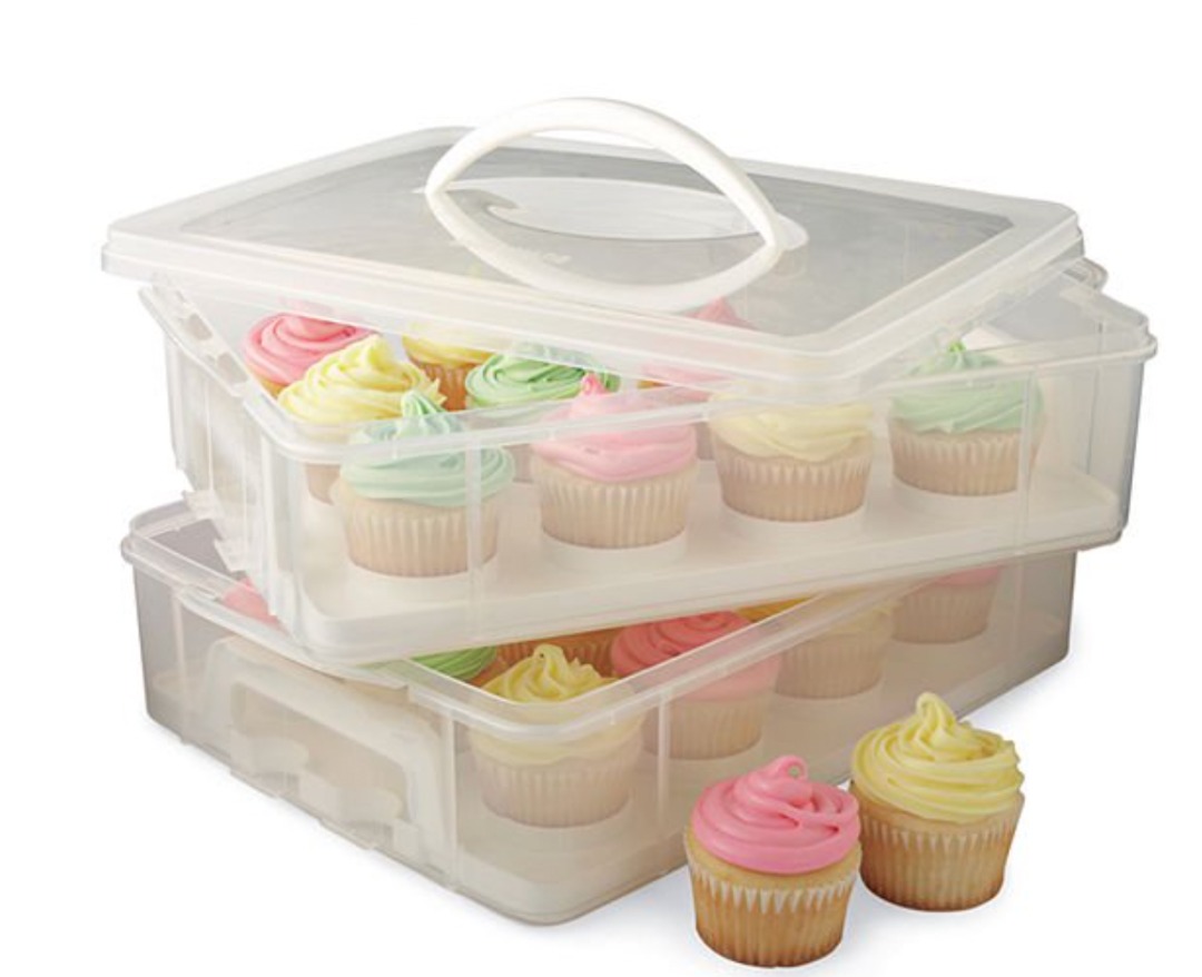 Snapware Cupcake Storage Carrier Container Holds 24 Cupcakes or Muffins ...