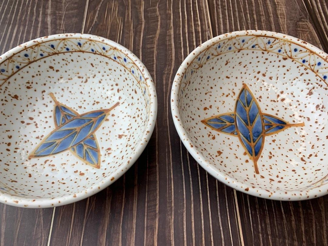 Speckled bowl with blue leaves (Category: Other Kitchenware & Tableware) located in Paranaque City. Submitted by bfria (Listing ID 1181564764, Image 2). Description: Dimensions - D: 5.2” & H: 1.6”.