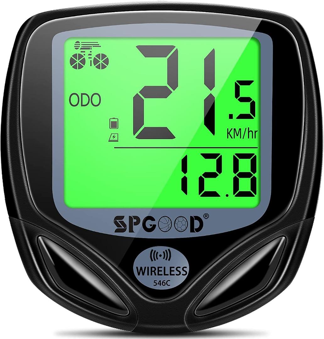 SPGOOD Bike Computer Wireless Universal 19 Functions IP54 Waterproof