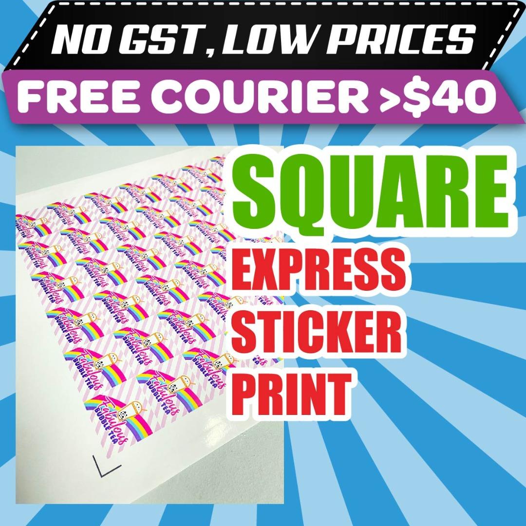 Square Sticker Printing, Free Delivery Using Ninja Pack,, Hobbies