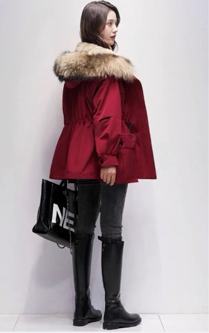 Maroon parka cheap