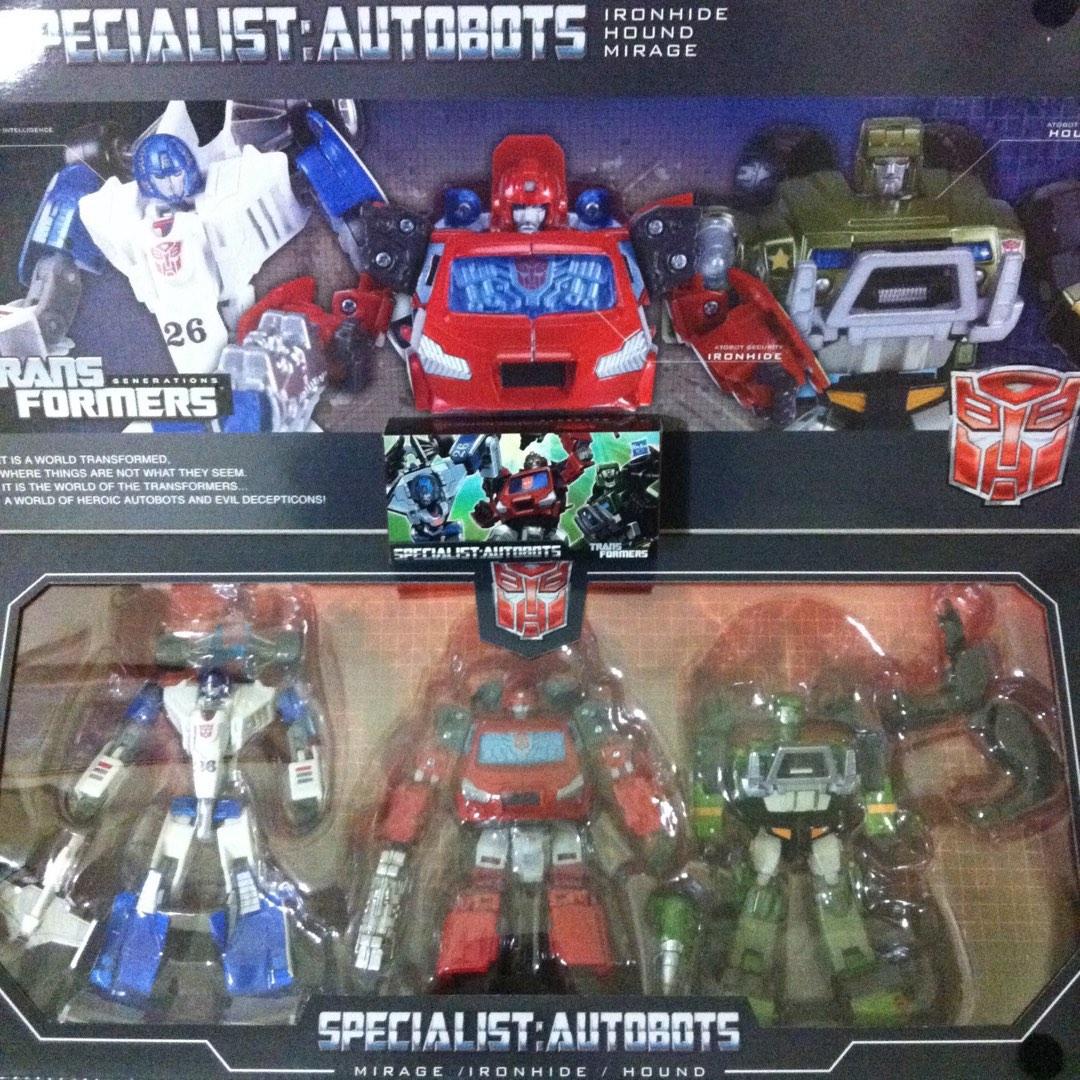 Transformer henkei united specialist autobots mirage, ironhide & hound