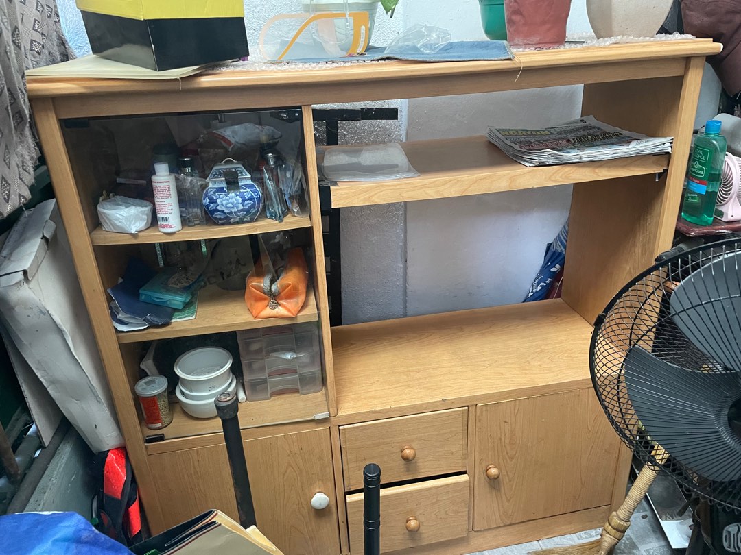 TV stand with storage used, Furniture & Home Living, Home Improvement & Organization, Home