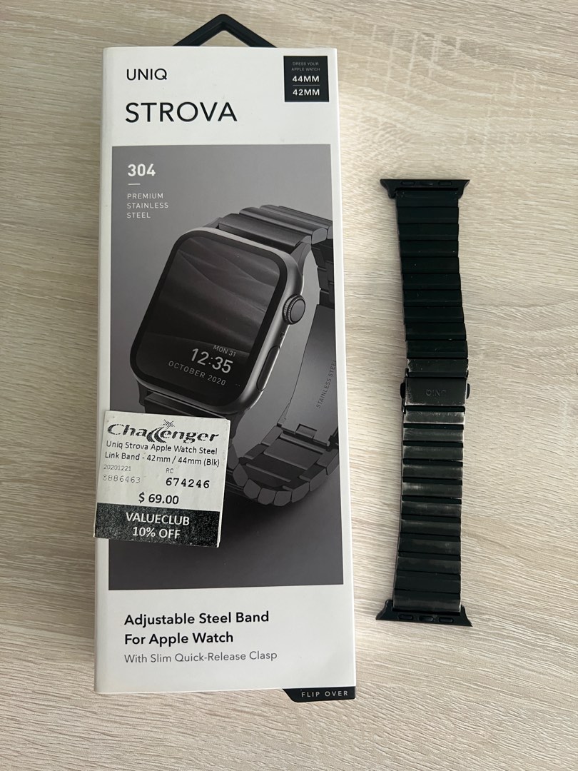 Uniq Strova Adjustable Steel Band for Apple Watch 42-44mm, Mobile ...