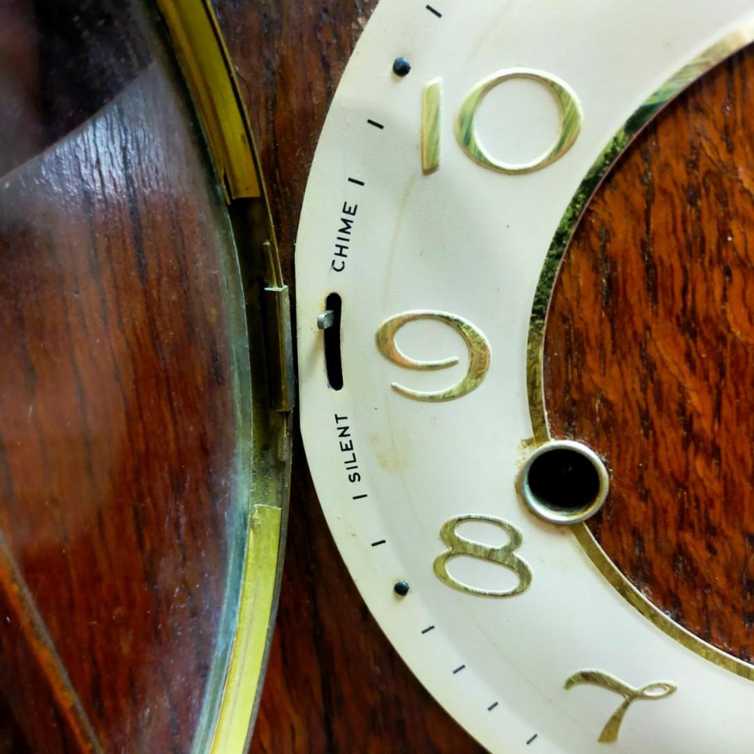 Vintage Wooden English Mantel Clock, Furniture & Home Living, Home