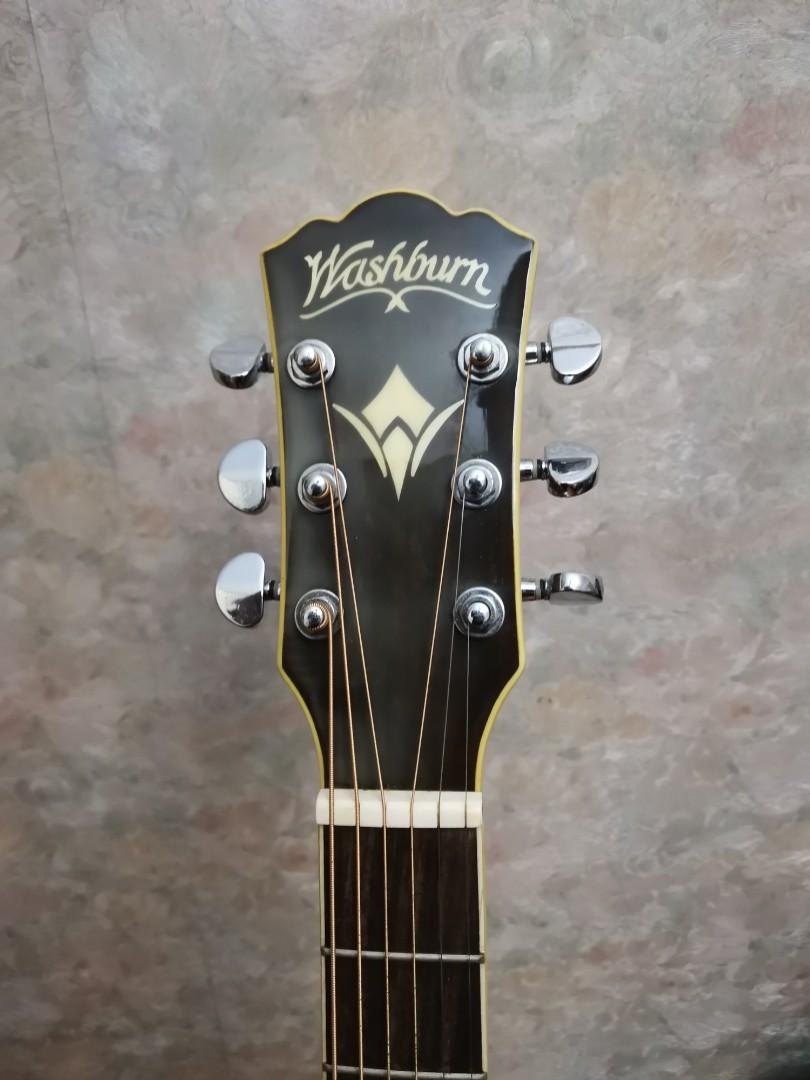 Washburn Acoustic Guitar, Hobbies & Toys, Music & Media, Musical ...