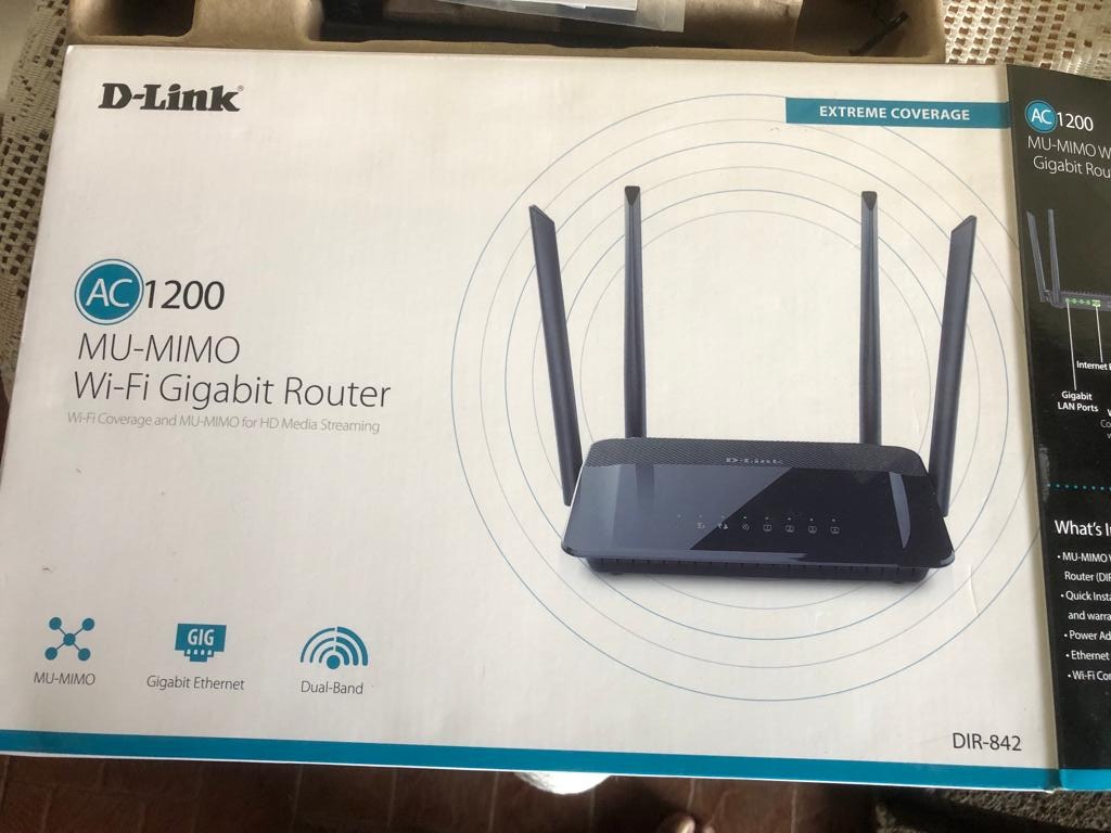 Wireless AC1200 MU-MIMO Wi-Fi Gigabit Router DIR-842, Computers & Tech ...
