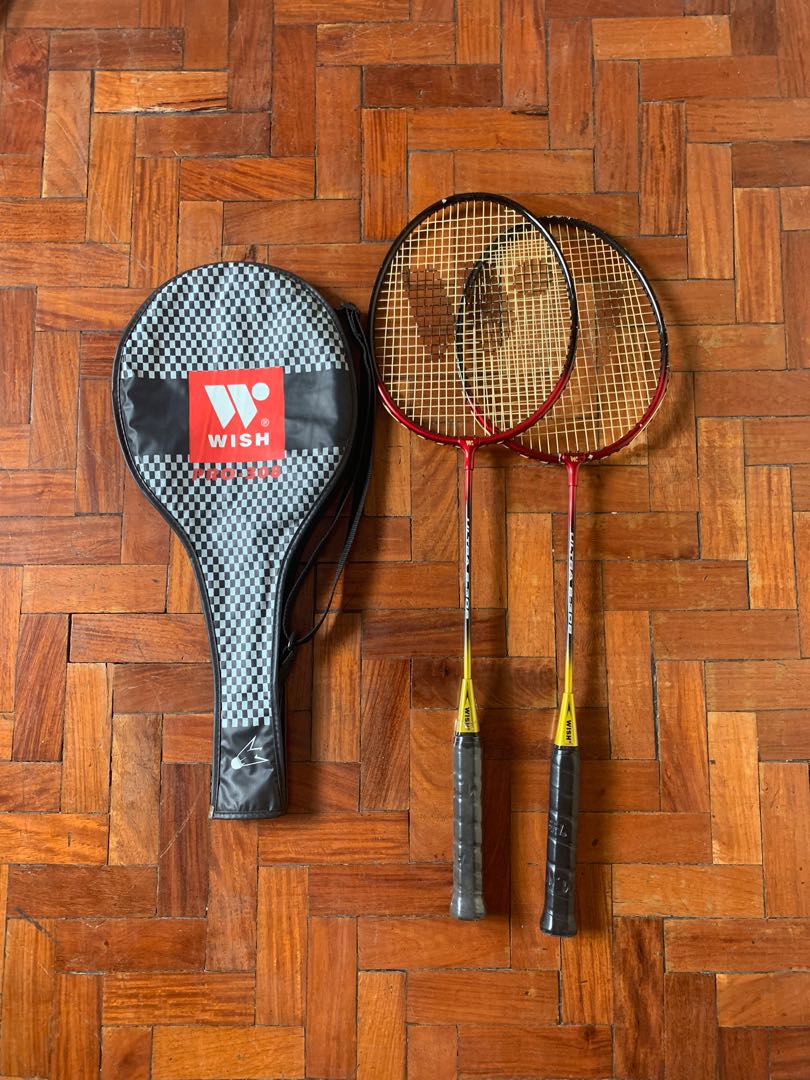 Wish Ultra B308 badminton racket with bag, Sports Equipment, Sports