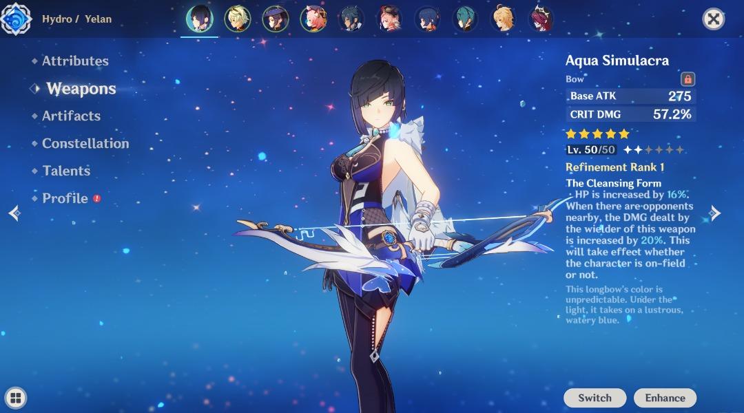 YELAN + SIG WEAPON + MONA+ HIGH PITY ON EVENT AND STANDARD BANNER / AR