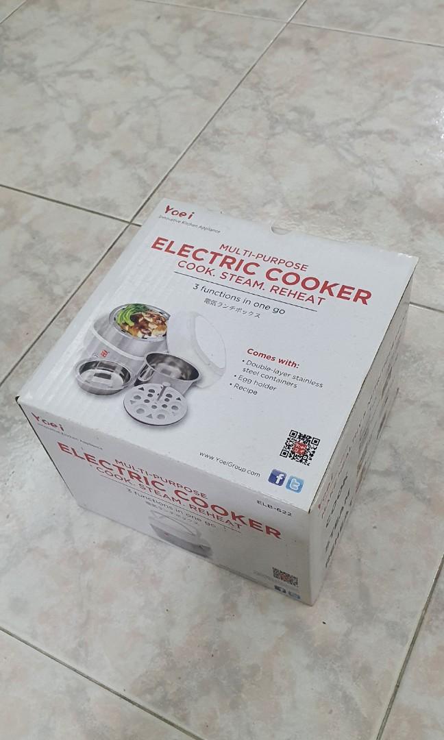 Yoei Electric Lunch Box/Electric Cooker/Cook/Steam/Reheat, Furniture