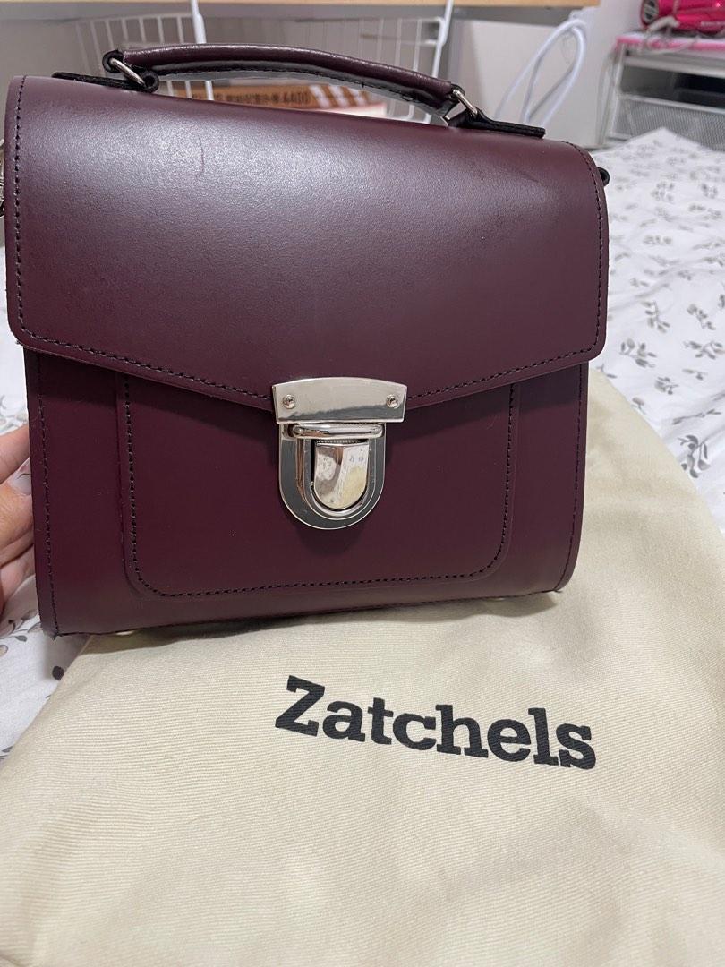 Zatchels 深酒紅色劍橋包 女裝 手袋及銀包 多用途袋 Carousell