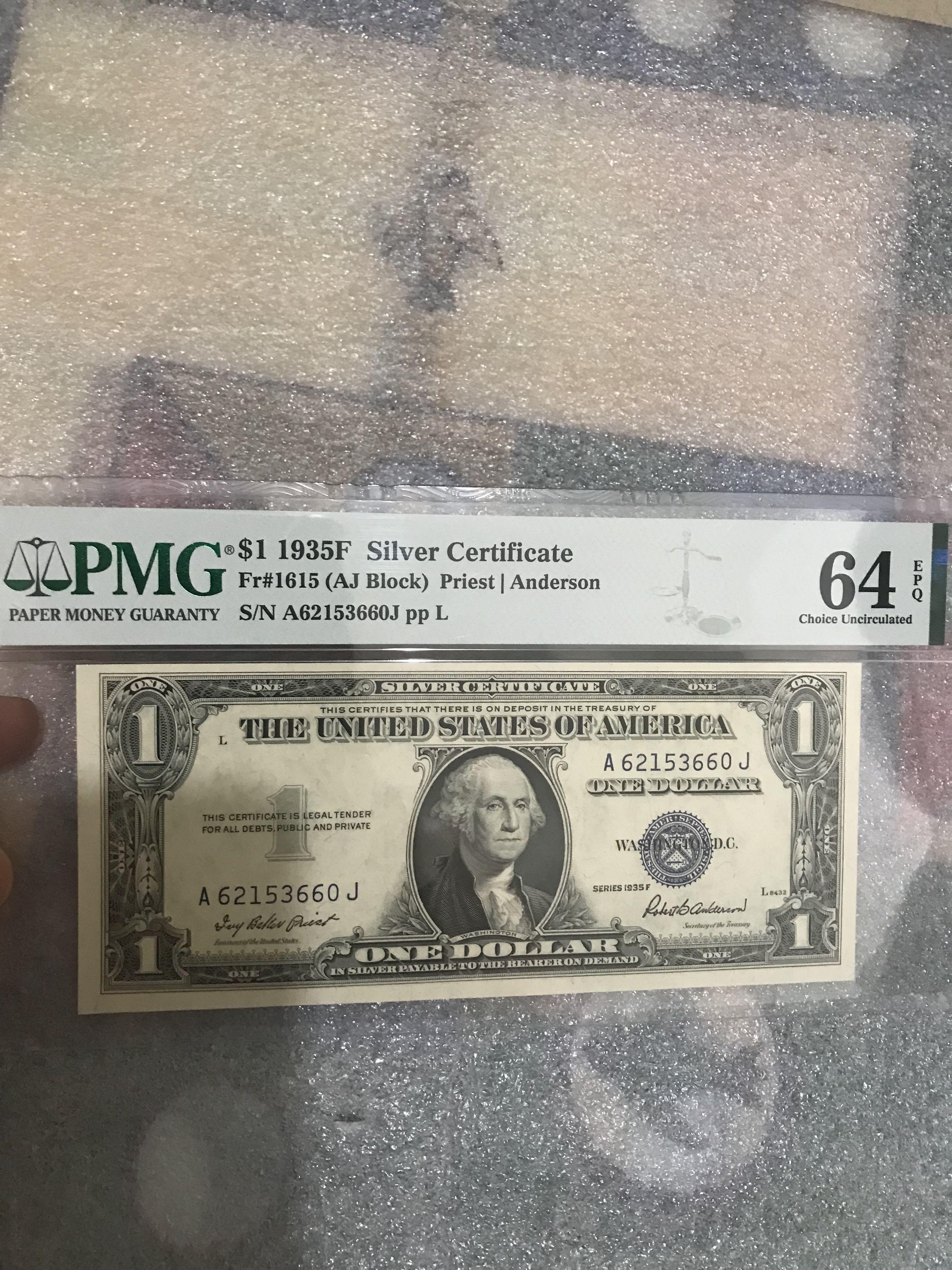 一張美國老鈔，1935年藍印，售價650, 興趣及遊戲, 收藏品及紀念品, 錢幣- Carousell