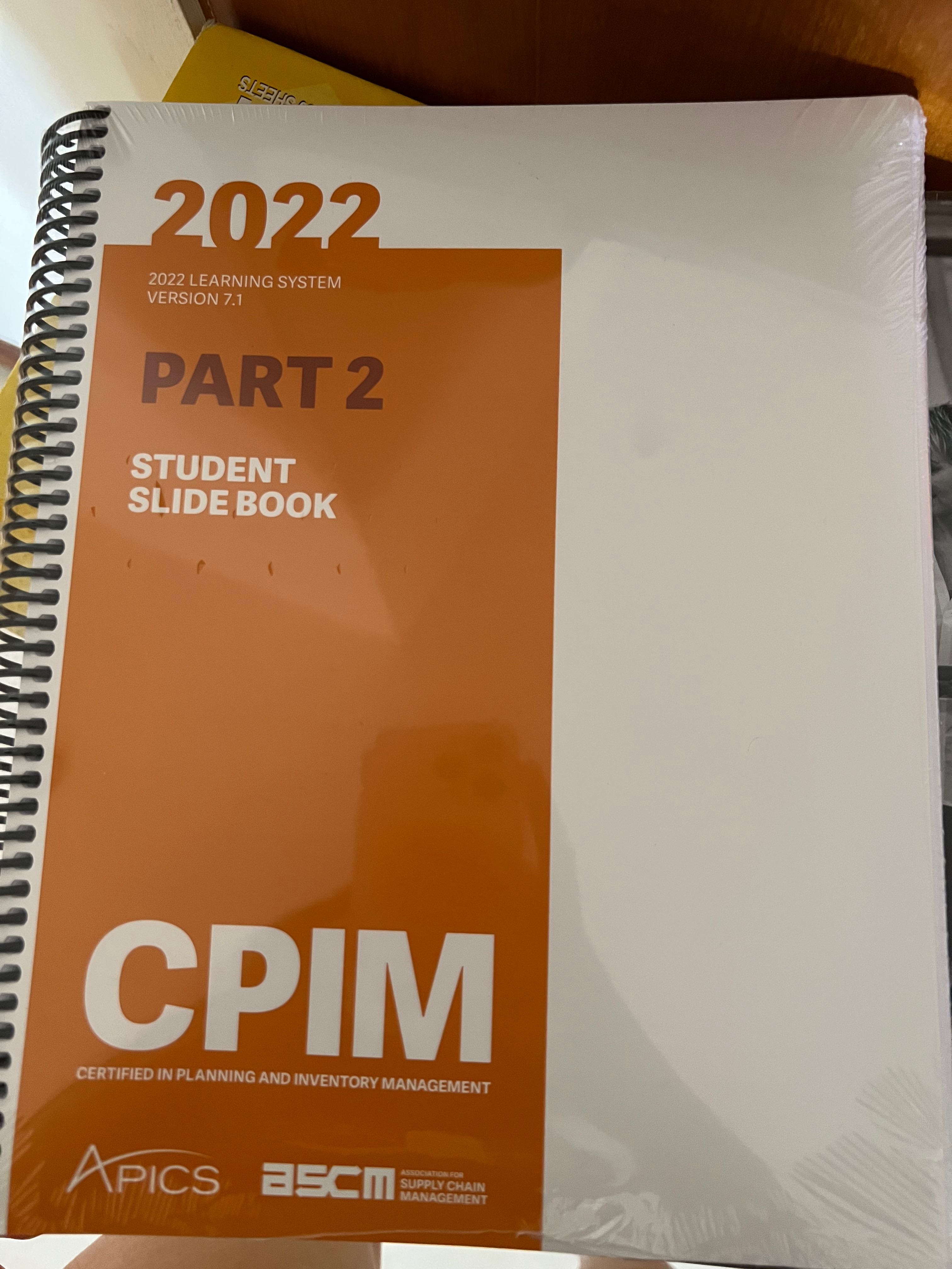 2022 APICS CPIM Part 2, Hobbies & Toys, Books & Magazines, Textbooks on