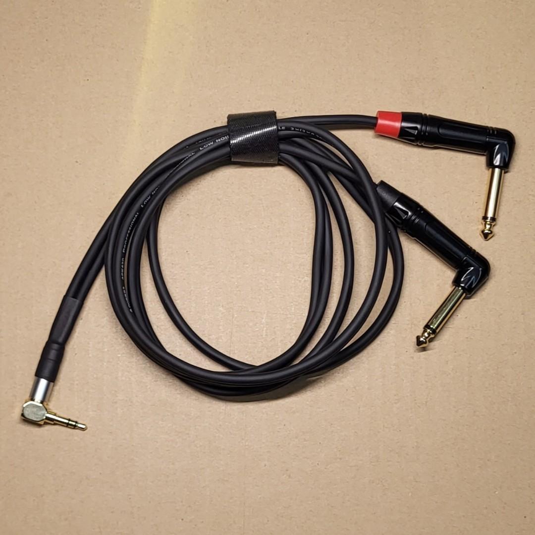 Monitor Speaker Cable, 3.5mm stereo to 6.35mm left right, 2M, 音響器材, 其他