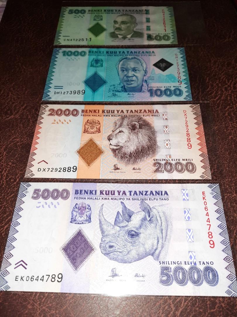 坦桑尼亞2010年500.1000.2000.5000先令紙幣, 興趣及遊戲, 收藏品及紀念品, 古董收藏- Carousell