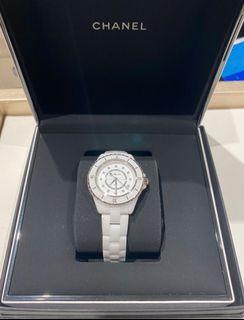 全新 購自專門店 配貨價 CHANEL J12 WATCH 手錶 WHITE 白色 33MM 有鑽版 diamonds 石英機芯 明星同款