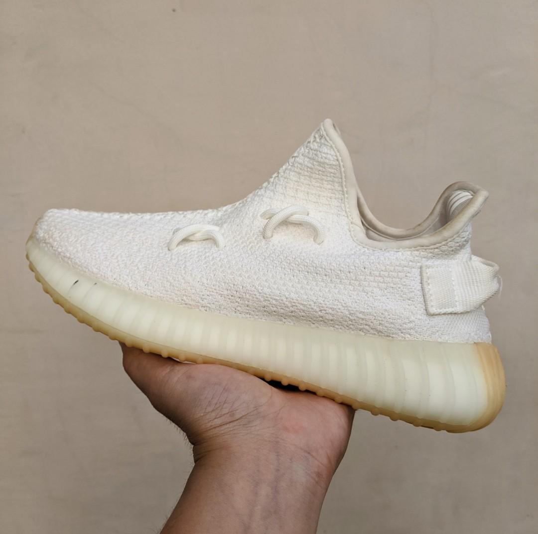 yeezy cream white on feet