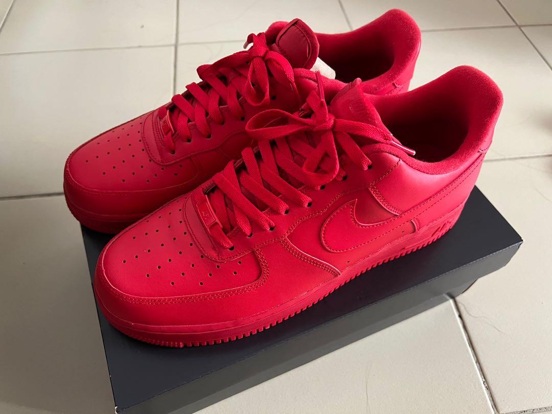 AUTHENTIC NIKE AIR FORCE 1 '07 LV8 University Red CW6999 600 Men size