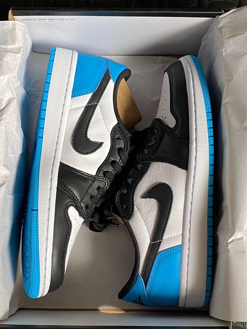 Air Jordan 1 Retro Low OG (Category: Sneakers) located in Quezon City. Submitted by cheekbuns (Listing ID 1176245792, Image 2). Description: - Authentic. Bought from Nike website. - Used once. - Size us7.5 / eu38.5 / 24.5cm - Delivery to be shouldered by buyer. - MOP: Bank transfer or Gcash. .