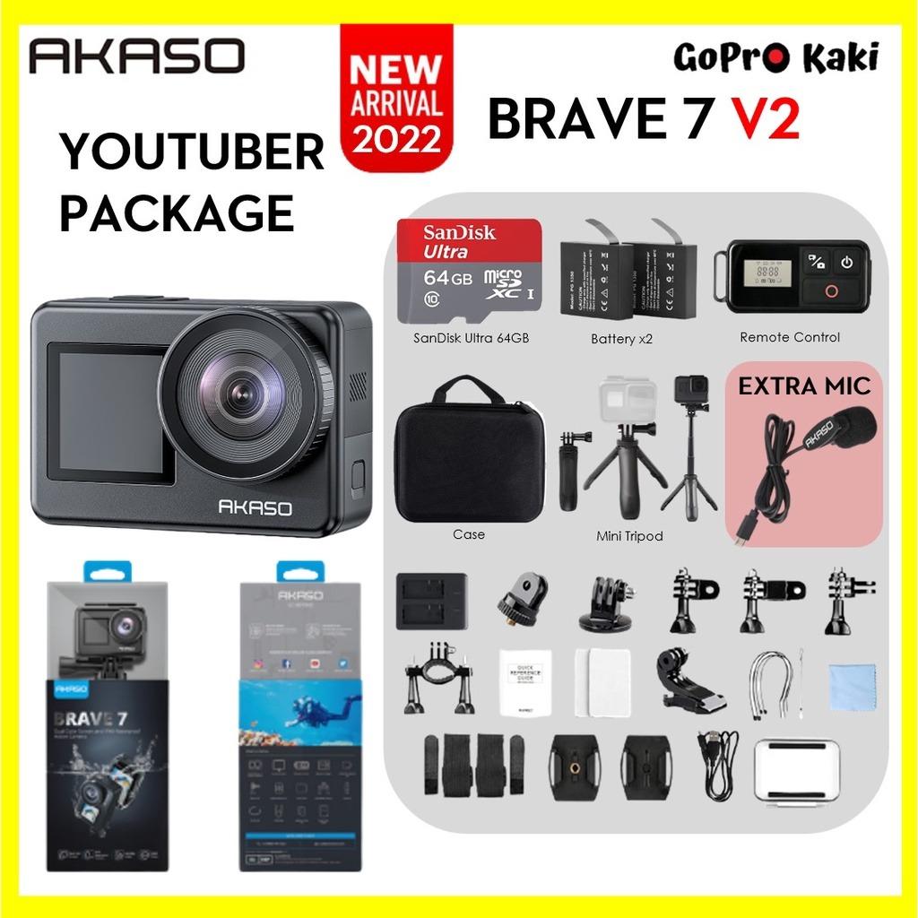 Akaso Brave 7 V2.0 4K30fps 20MP WiFi Action Camera With ElS 2.0