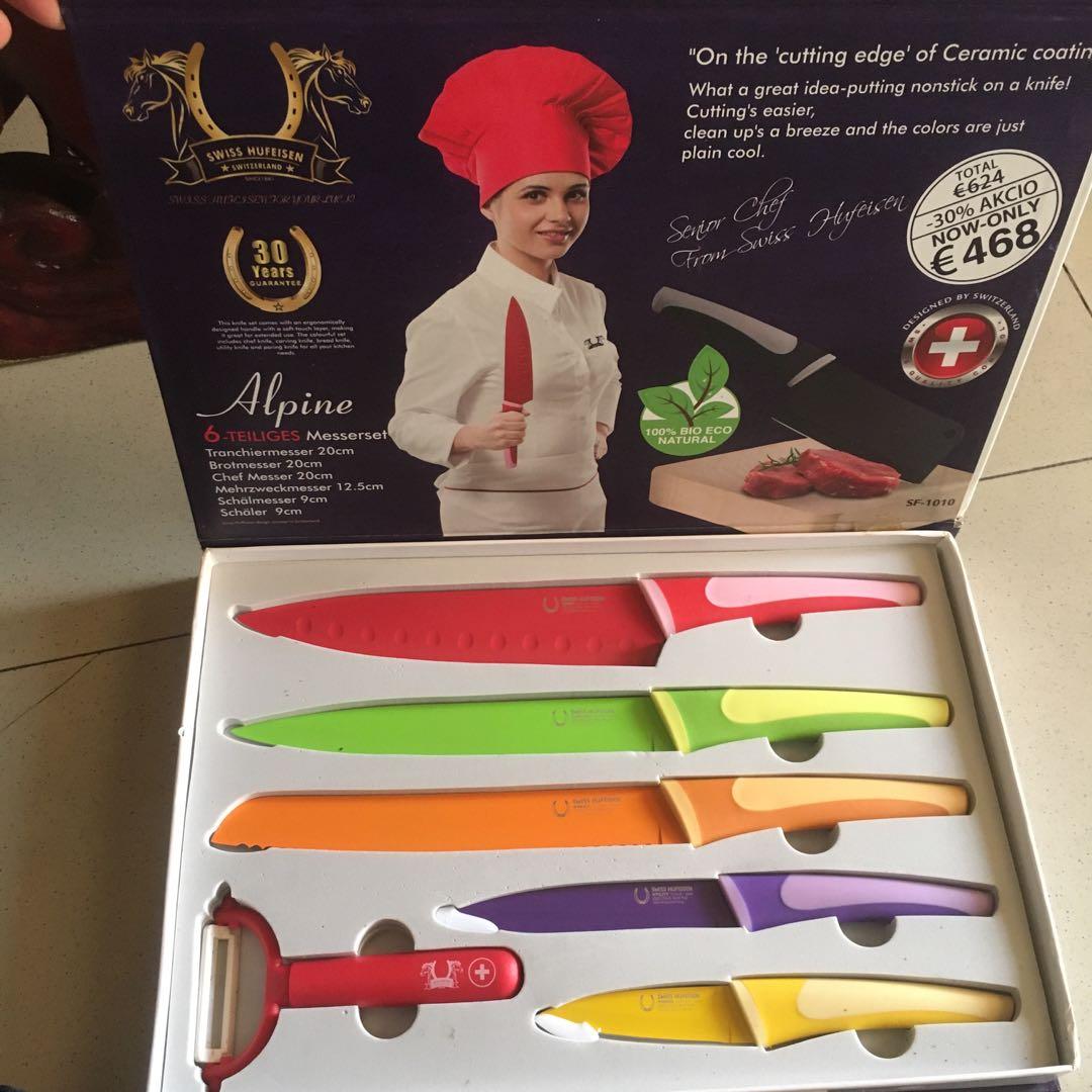 Alpine Swiss huffesein knife set (Category: Other Kitchenware & Tableware) located in Quezon City. Submitted by thegoodjudas (Listing ID 1176332345, Image 2). Description: No issue never been use.