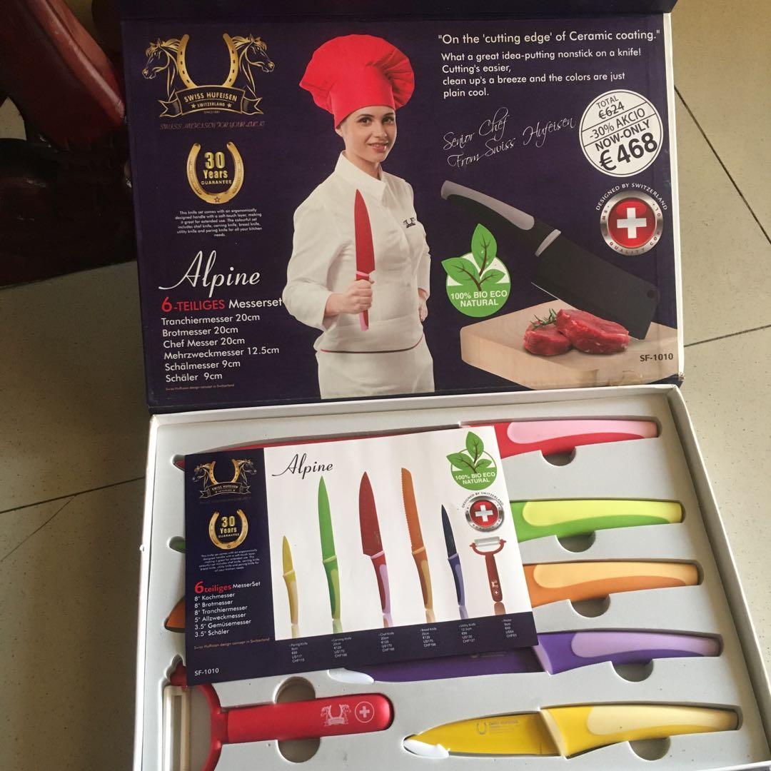 Alpine Swiss huffesein knife set (Category: Other Kitchenware & Tableware) located in Quezon City. Submitted by thegoodjudas (Listing ID 1176332345, Image 3). Description: No issue never been use.