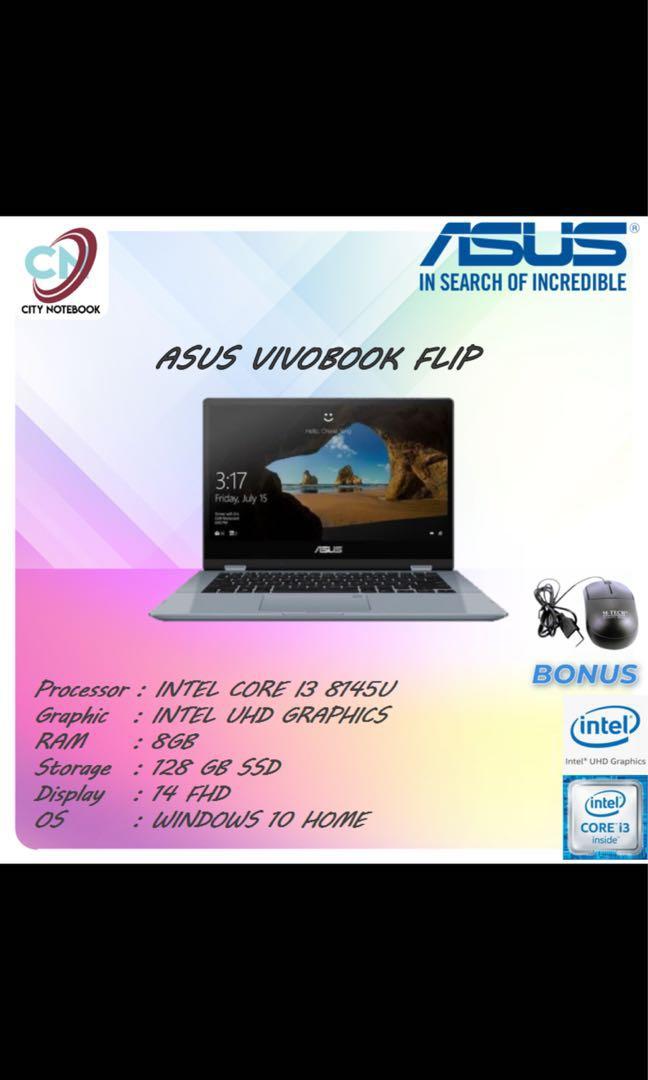 Asus Vivobook Flip TP412FA second, Elektronik, Komputer, Laptop di