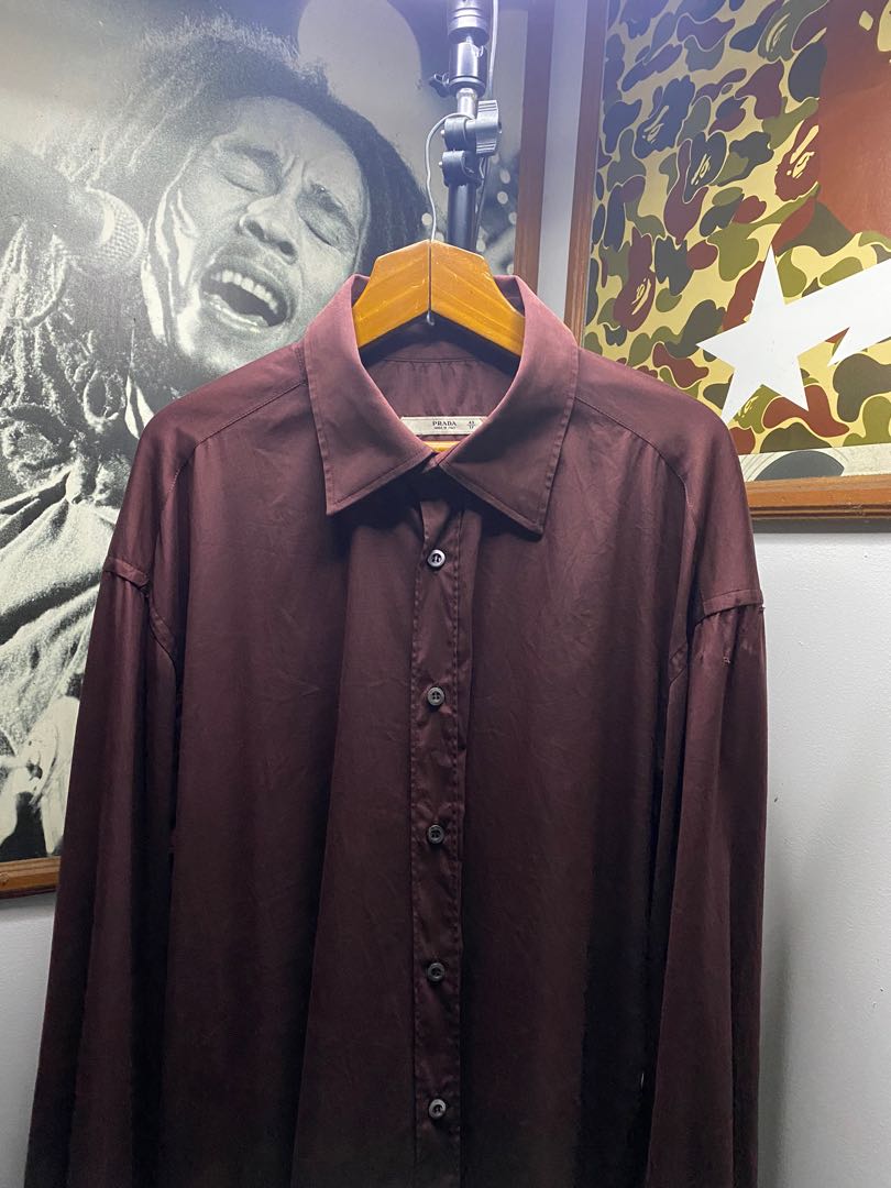AUTHENTIC ? PRADA BUTTON UP SHIRT, Men's Fashion, Tops & Sets, Formal  Shirts on Carousell
