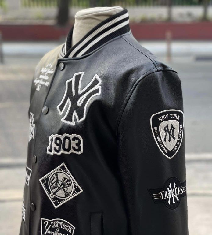 Authentic MLB New York Yankees Leather Jacket Medium Large XL ...