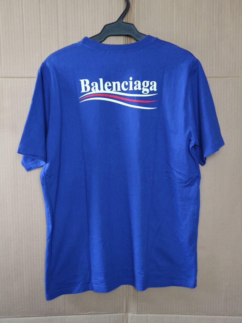 Logo Cotton Jersey T Shirt in Blue  Balenciaga Kids  Mytheresa