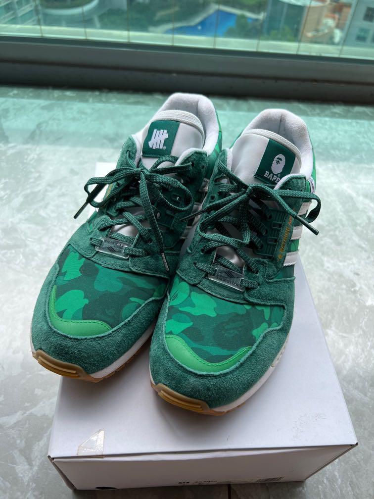 bape x undefeated x adidas zx 8000 green