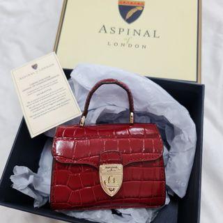 Aspinal Of London Blue Croc Embossed Leather And Leather Portobello  Shoulder Bag Aspinal Of London