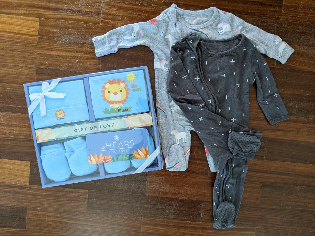 BN Shears Baby Gift Set Safari 4 Pcs Clothing Set Blue Lion, Babies & Kids, Babies & Kids