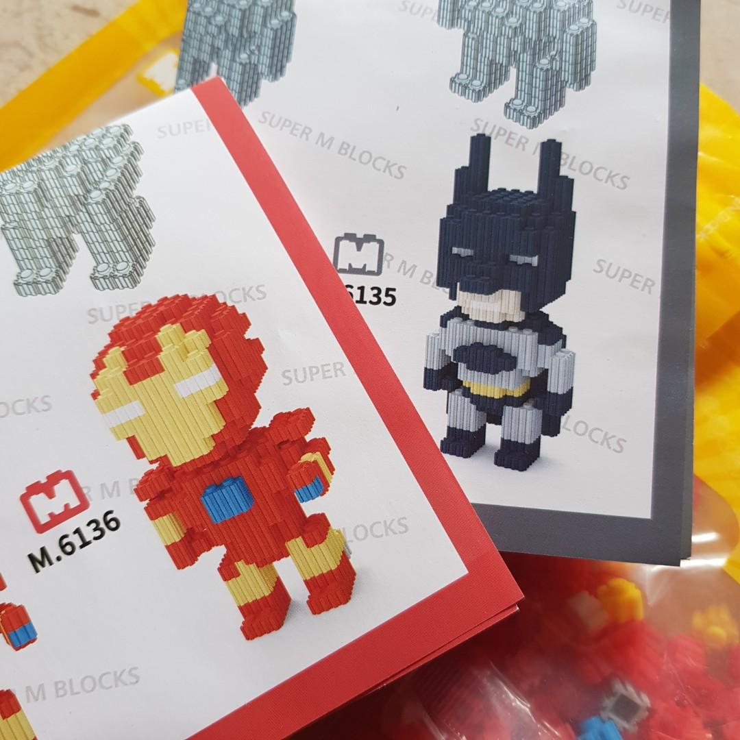 BN Iron Man Batman Building Blocks Nanoblocks Marvel DC