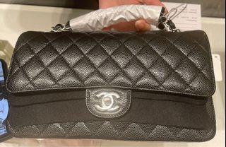 BNIB Chanel 2.55 Iconic Classic Double Flap Caviar Skin; Medium Size