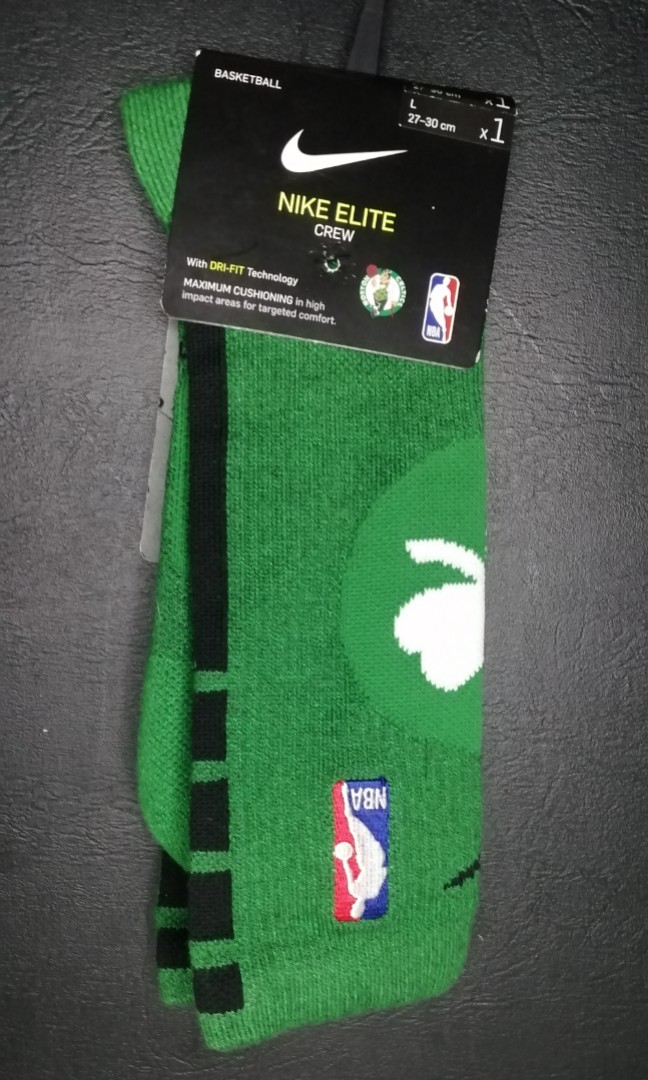Men's Boston Celtics Nike White/Green 2020/21 City Edition Elite Crew Socks