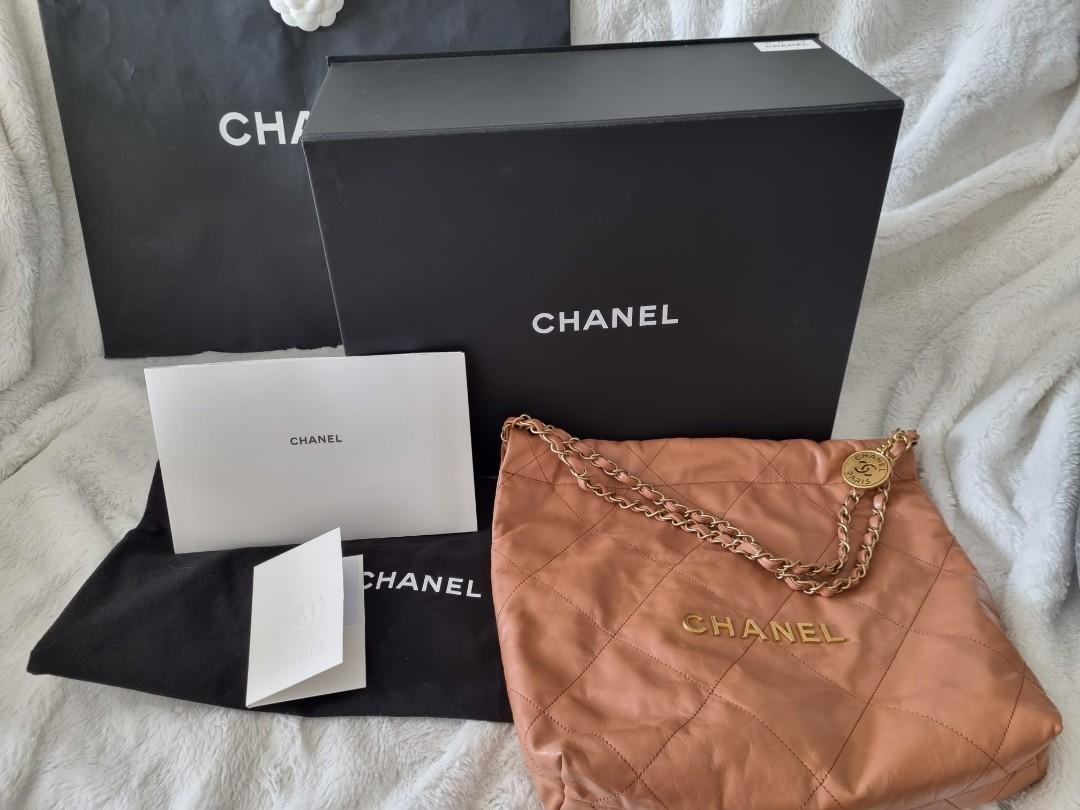 Chanel 22 Caramel Small, Luxury, Bags & Wallets on Carousell