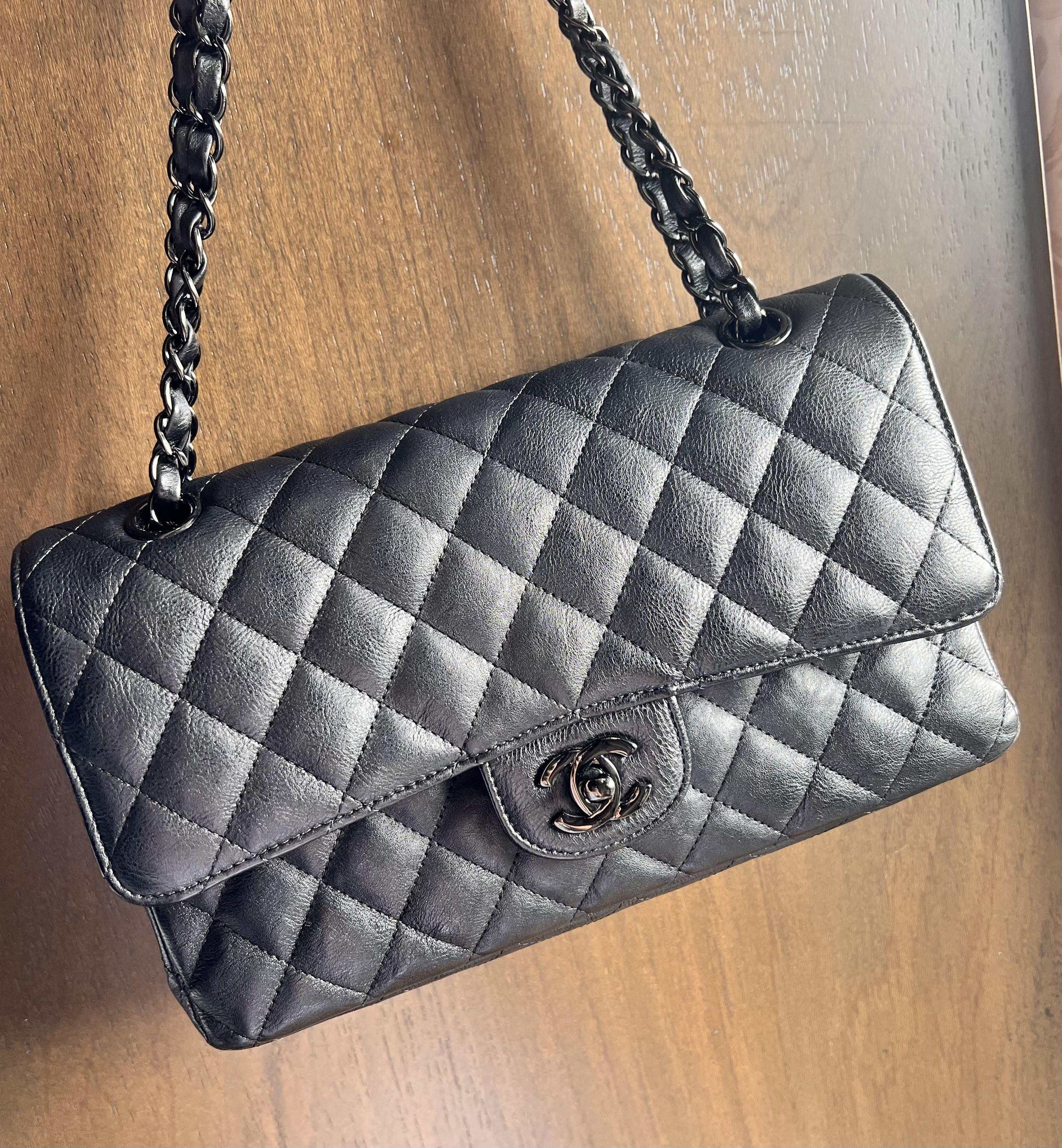 Chanel so black classic medium, Luxury, Bags & Wallets on Carousell