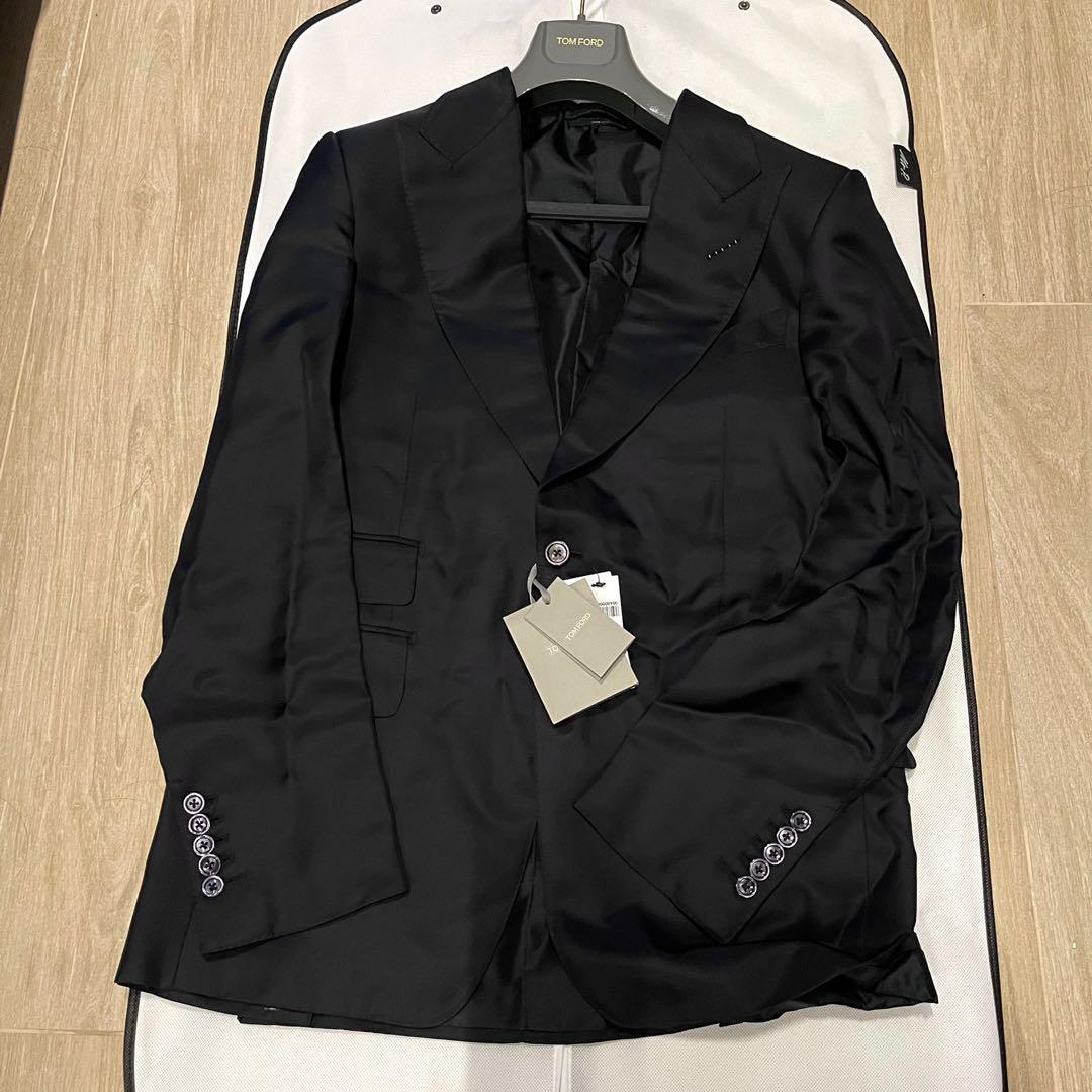 Authentic Brand new Tom Ford Italy Shelton Black Wool Twill Suit Jacket size 52 Carousell